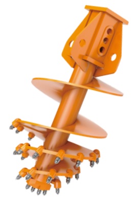 LulanPanda Double Cone Single Auger Rock Bit Bucket
